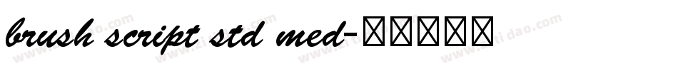 brush script std med字体转换